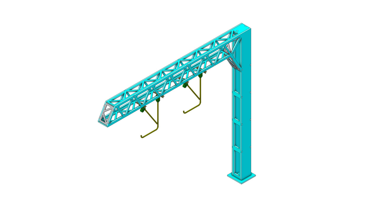 PJM Models OO gauge Platform Cantilever Gantry Triple Pack