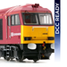 Model train with red and yellow design