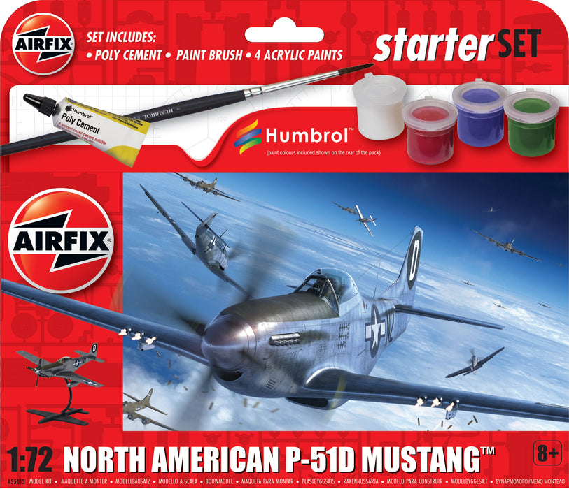 Airfix North American P-51D Mustang 1/72 scale starter set