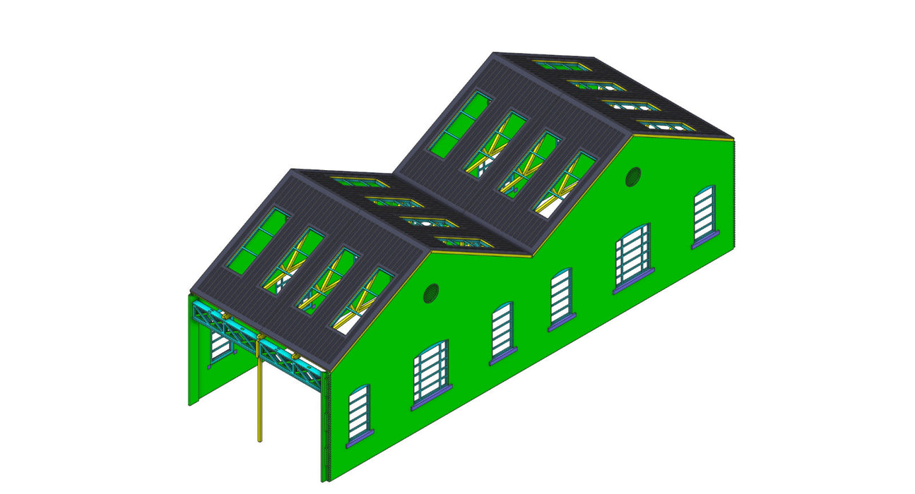 PJM Models OO gauge Derby Works length extension kit