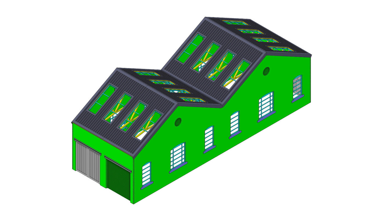 PJM Models OO gauge Derby Works building base kit