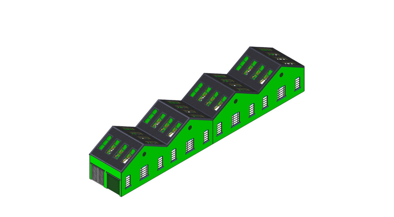 PJM Models OO gauge Derby Works length extension kit