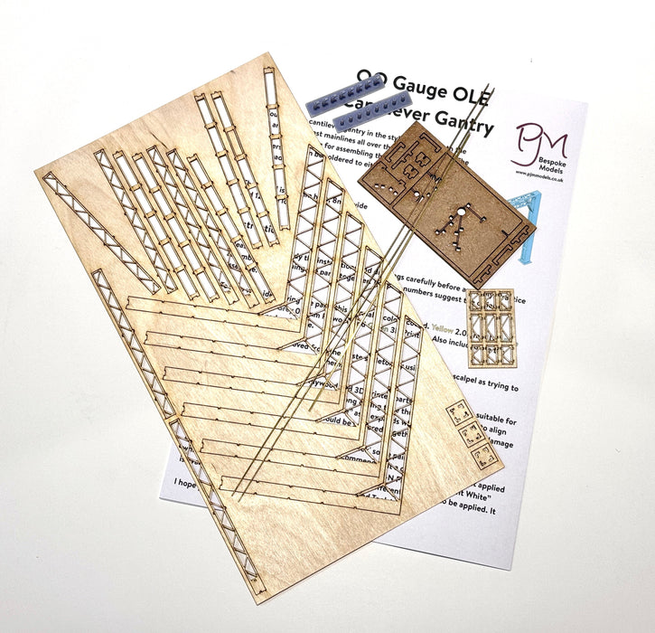 PJM Models OO gauge Cantilever Gantry Triple Pack