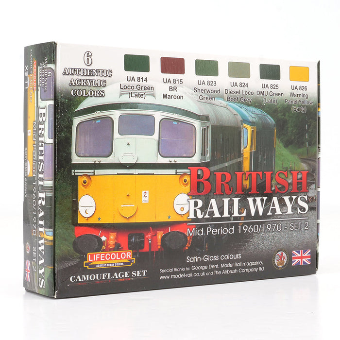 LifeColour British Railway Mid Period Paint Set 2