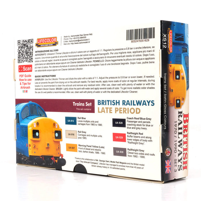 LifeColour British Railway Late Period Paint Set 3