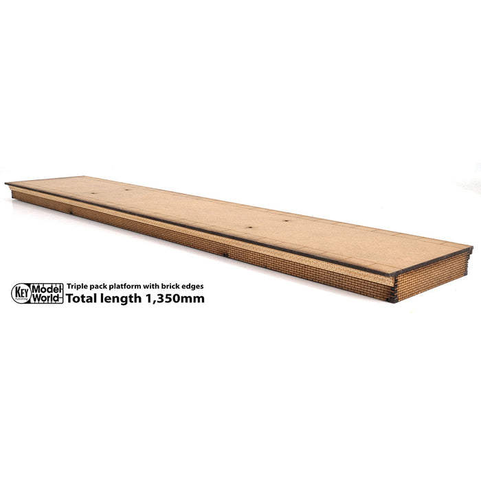 PJM OO Gauge Triple Platform Pack With Brick Edges