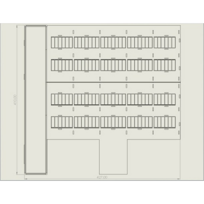 PJM Models laser-cut four-road diesel depot and office kit-B