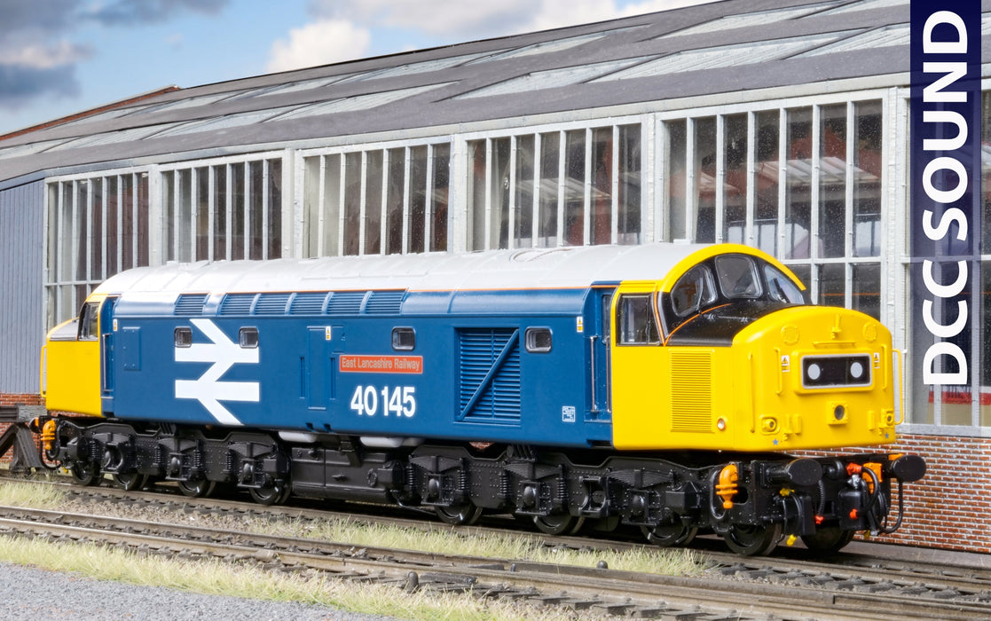 Bachmann Class 40 40145 BR large logo blue DCC sound fitted