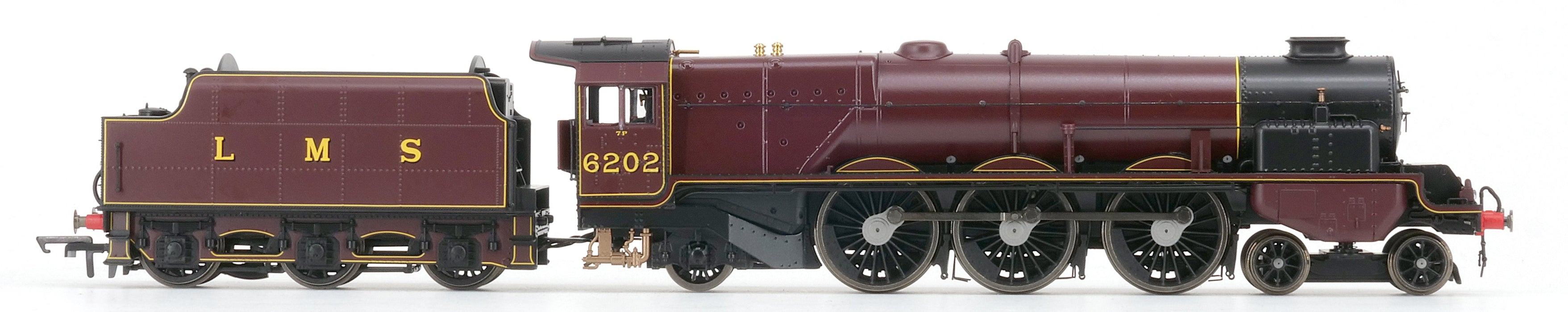 Hornby OO gauge LMS Turbomotive 4-6-2 6202 c1937 DCC sound