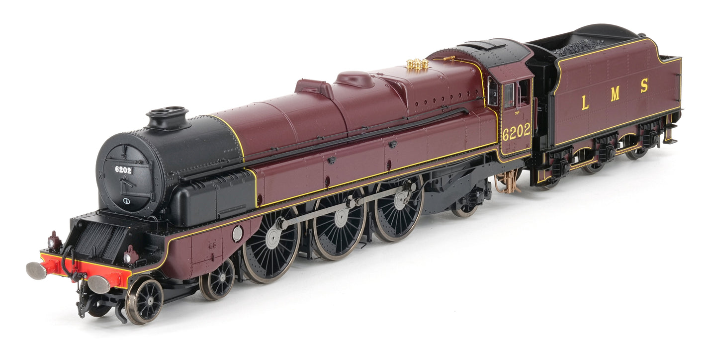 Hornby OO gauge LMS Turbomotive 4-6-2 6202 c1937 DCC sound