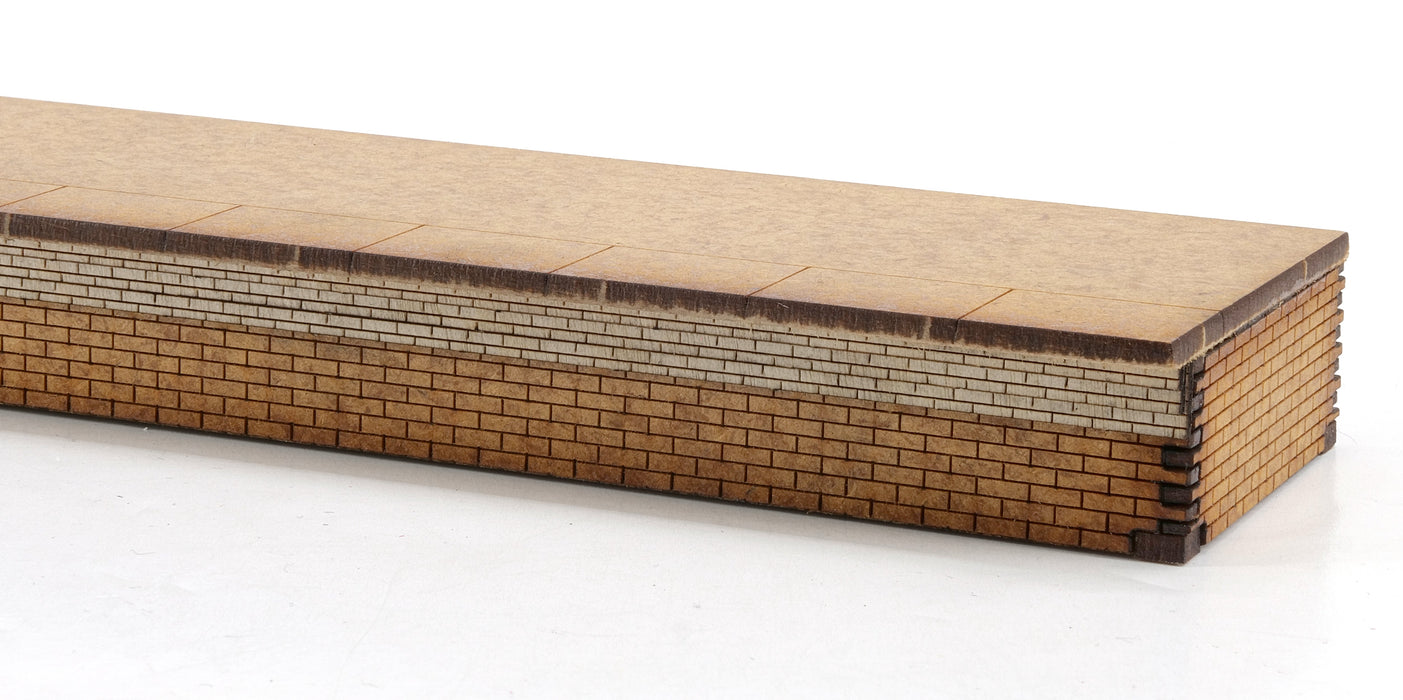 PJM Models OO gauge half width laser-cut platform kits with brick edging