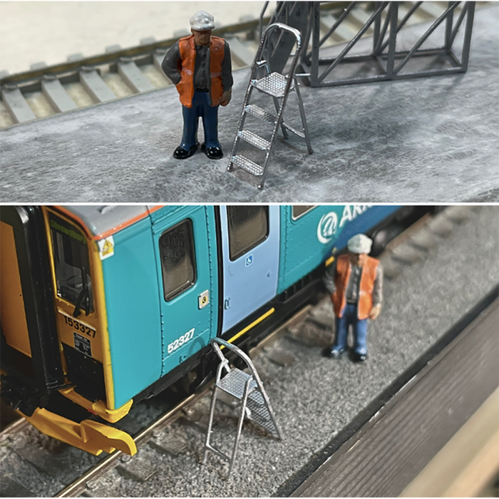 Rusty Rails OO Gauge Step Ladders 4 Pack