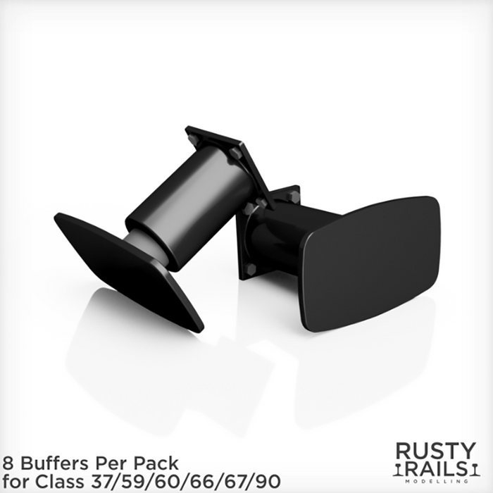 Rusty Rails OO Gauge Rectangle Buffers 8 pack