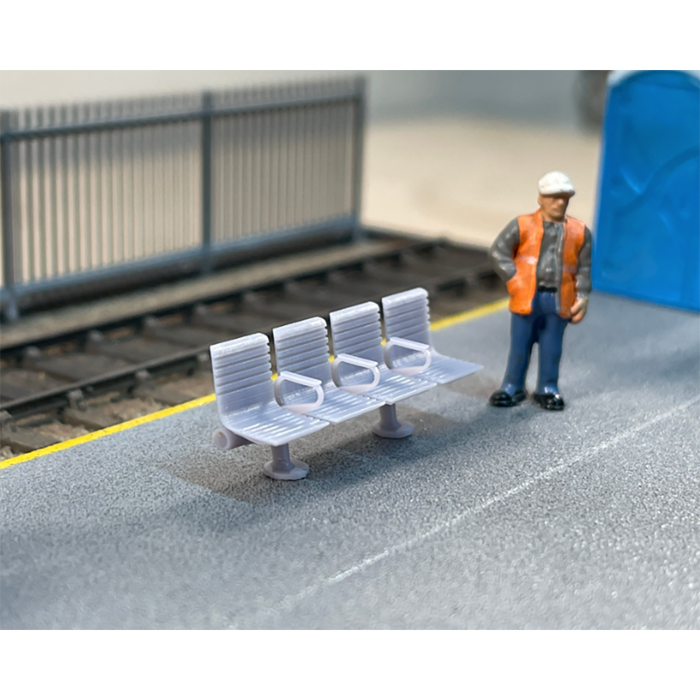 Rusty Rails OO Gauge Modern Benches 3 pack