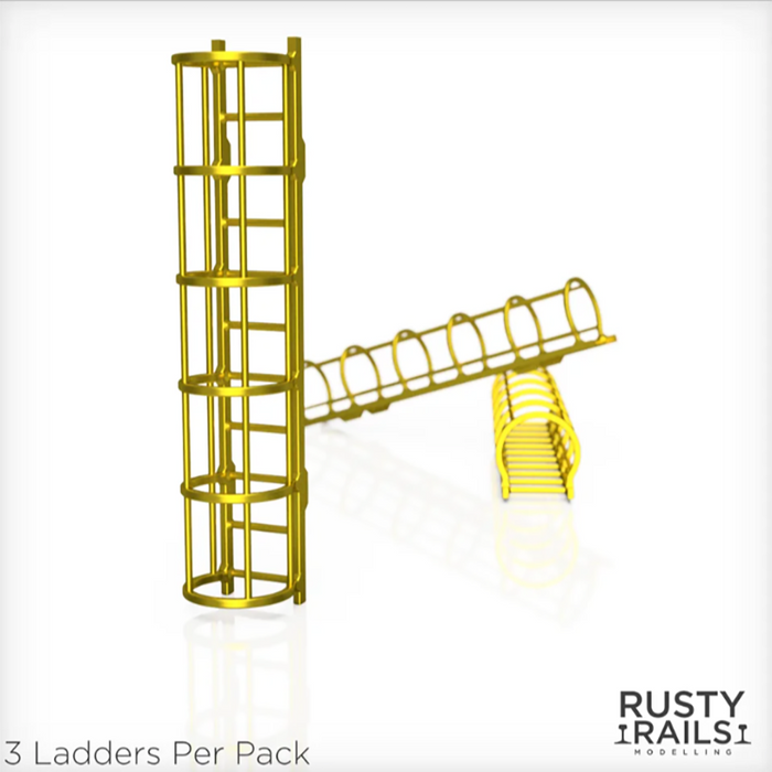 Rusty Rails OO Gauge Industrial Ladders 3 pack