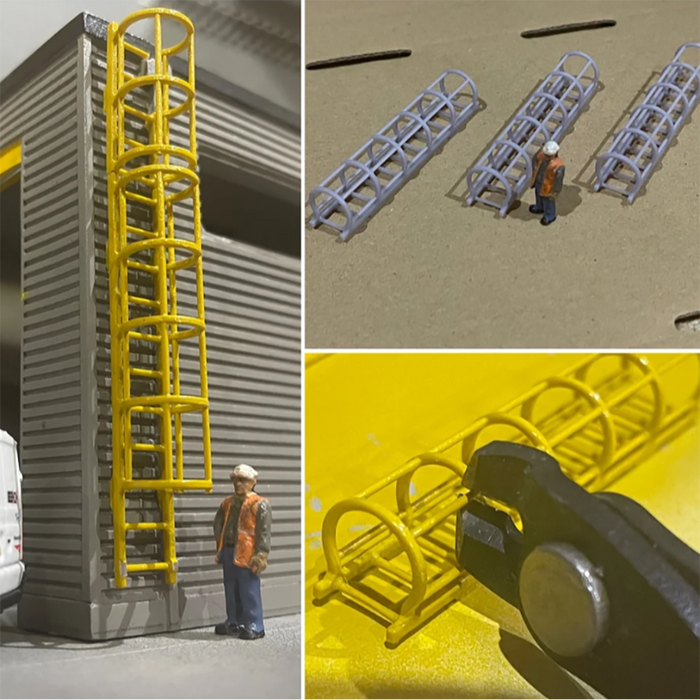 Rusty Rails OO Gauge Industrial Ladders 3 pack