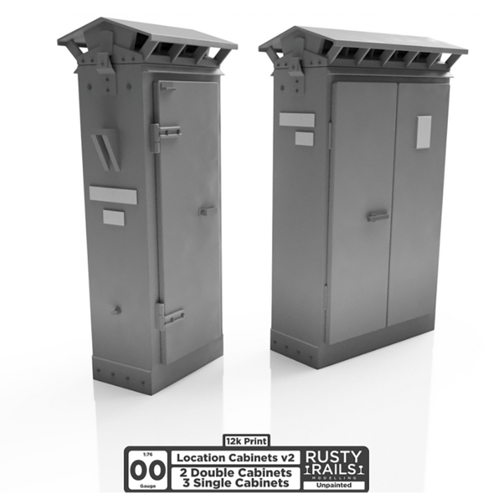Rusty Rails OO Gauge Lineside Cabinets V2 5 pack