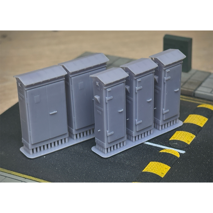 Rusty Rails OO Gauge Lineside Cabinets V2 5 pack