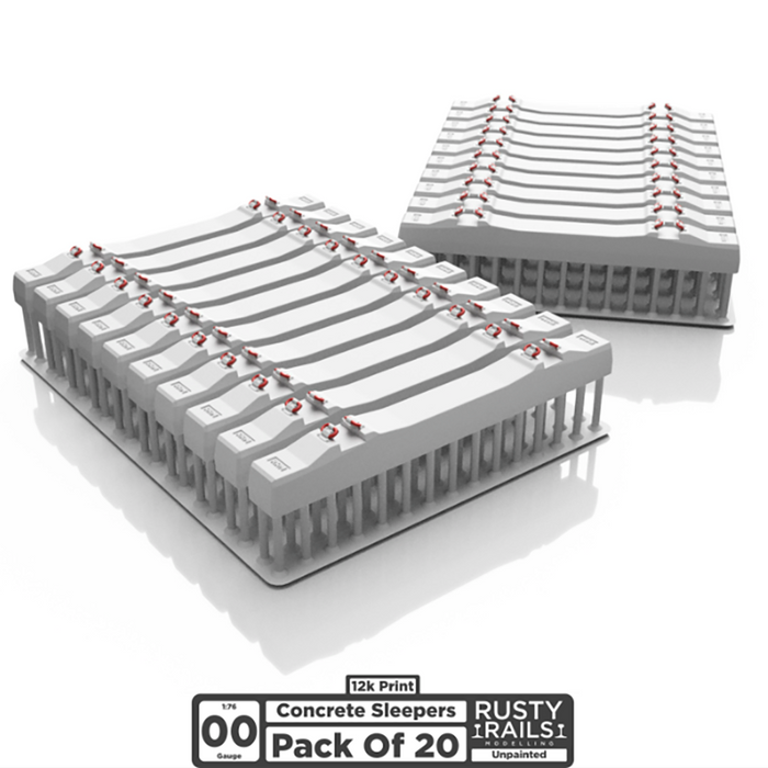 Rusty Rails OO Gauge Concrete Sleepers 20 pack