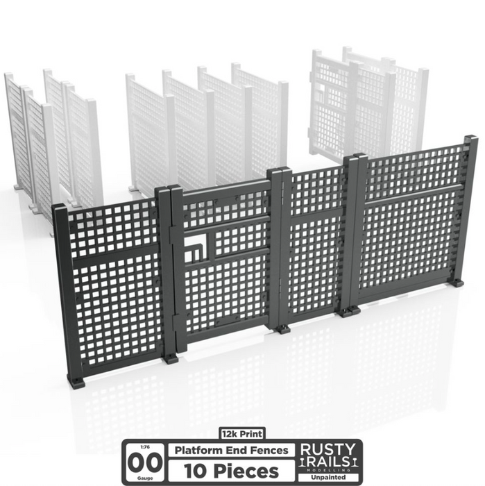 Rusty Rails OO Gauge Platform End Fences 10 pack