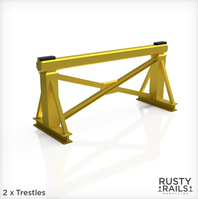 Rusty Rails OO Gauge Locomotive Trestles Twin Pack