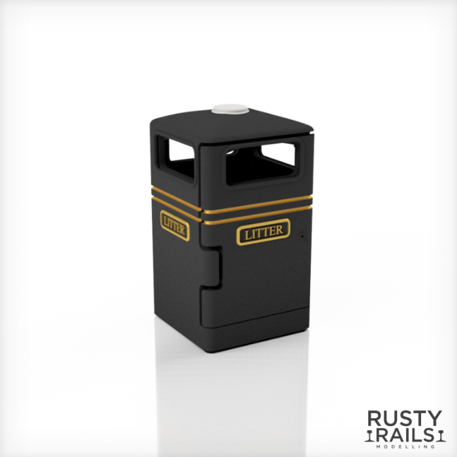 Rusty Rails OO Gauge Litter Bins 6 pack