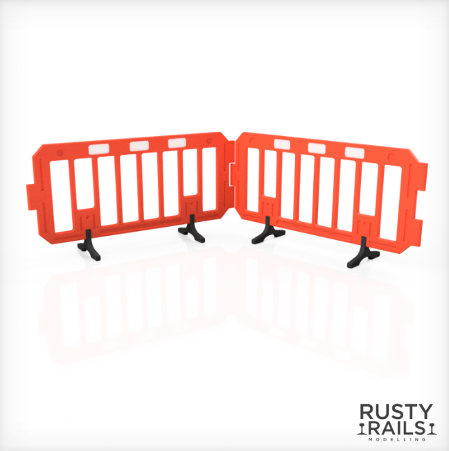 Rusty Rails OO Gauge Work Barriers 5 pack