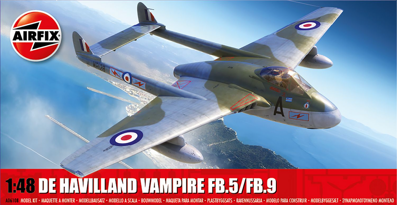 Airfix De Havilland Vampire FB5 FB9 1/48 scale kit