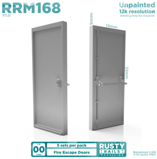 Rusty Rails OO Gauge Fire Escape Doors
