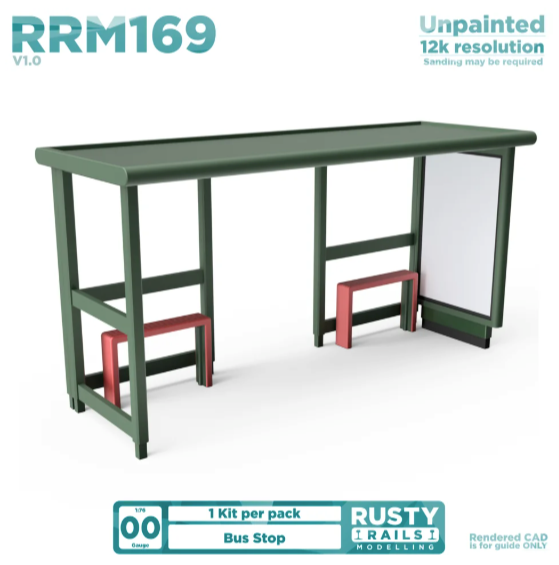 Rusty Rails OO Gauge Bus Stop