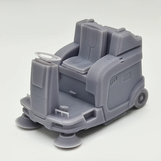 Rusty Rails Modelling 'OO' gauge 3D printed Ride On Sweeper