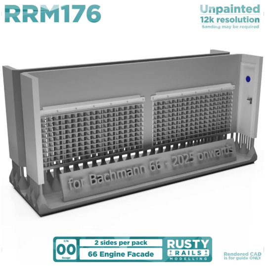 Rusty Rails Modelling 'OO' gauge 3D printed Class 66 engine