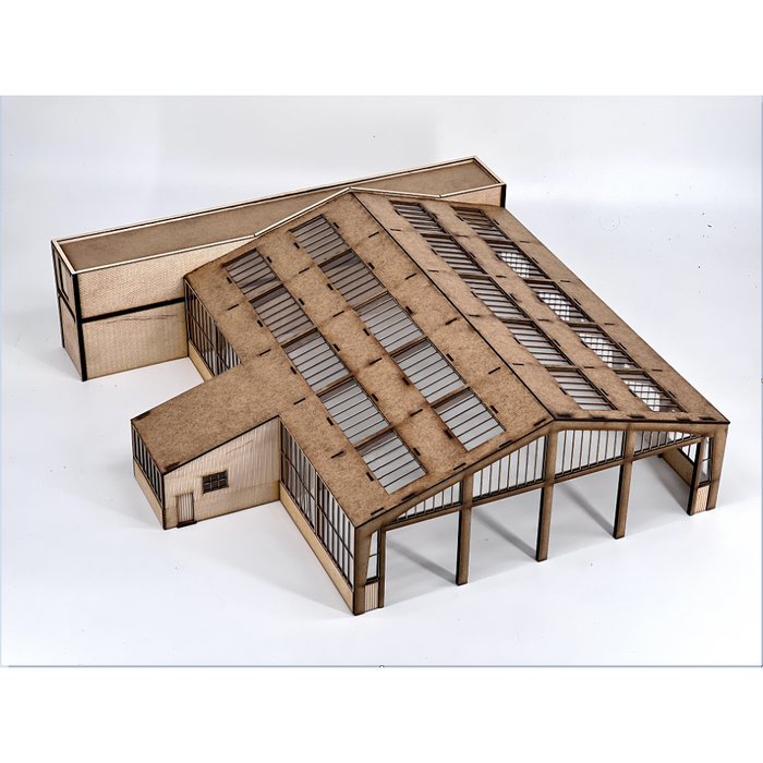 PJM Models laser-cut four-road diesel depot and office kit-B