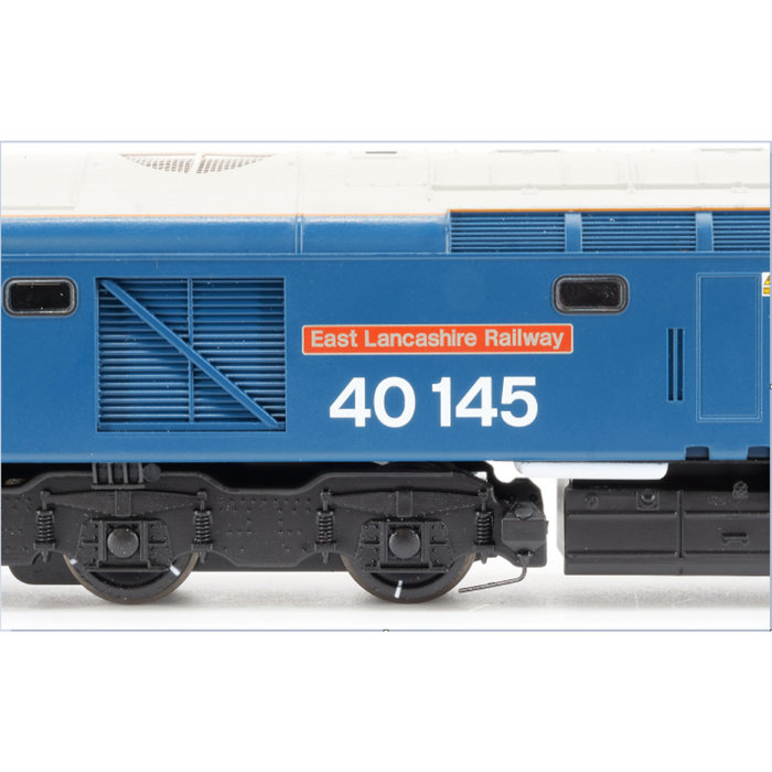  Key Publishing limited edition Bachmann Class 40 40145 East Lancashire Railway in BR large logo blue for OO gauge.