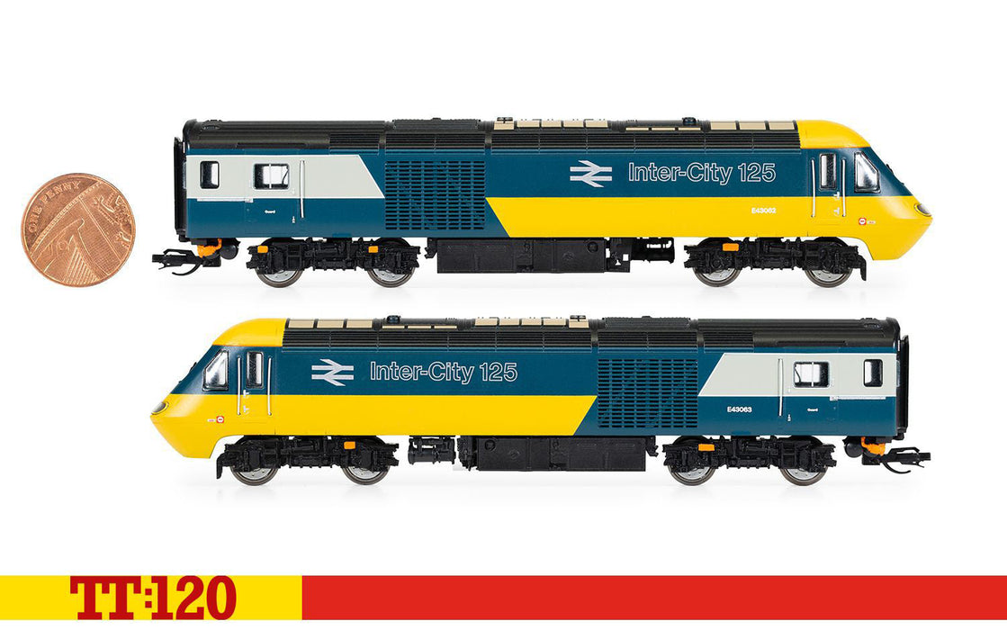  Hornby TT:120 scale Class 43 HST power cars.