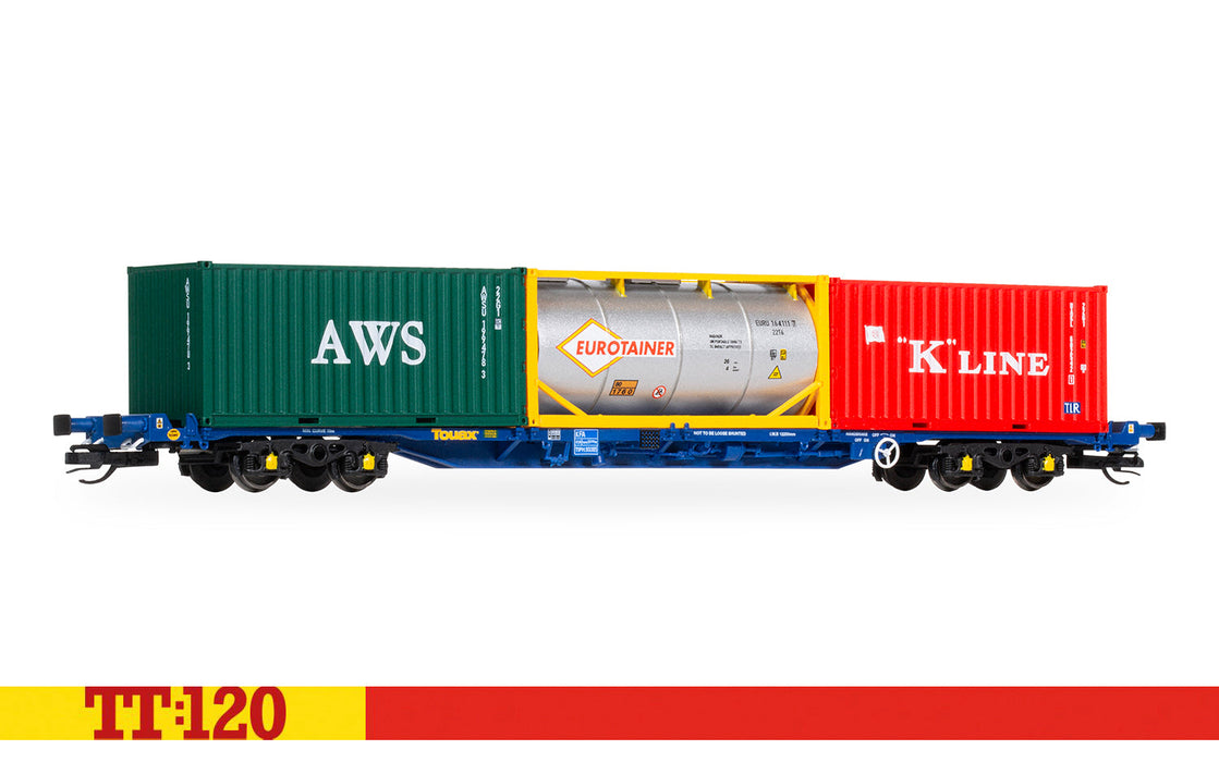 Touax KFA Container Wagon with 3x20 Containers