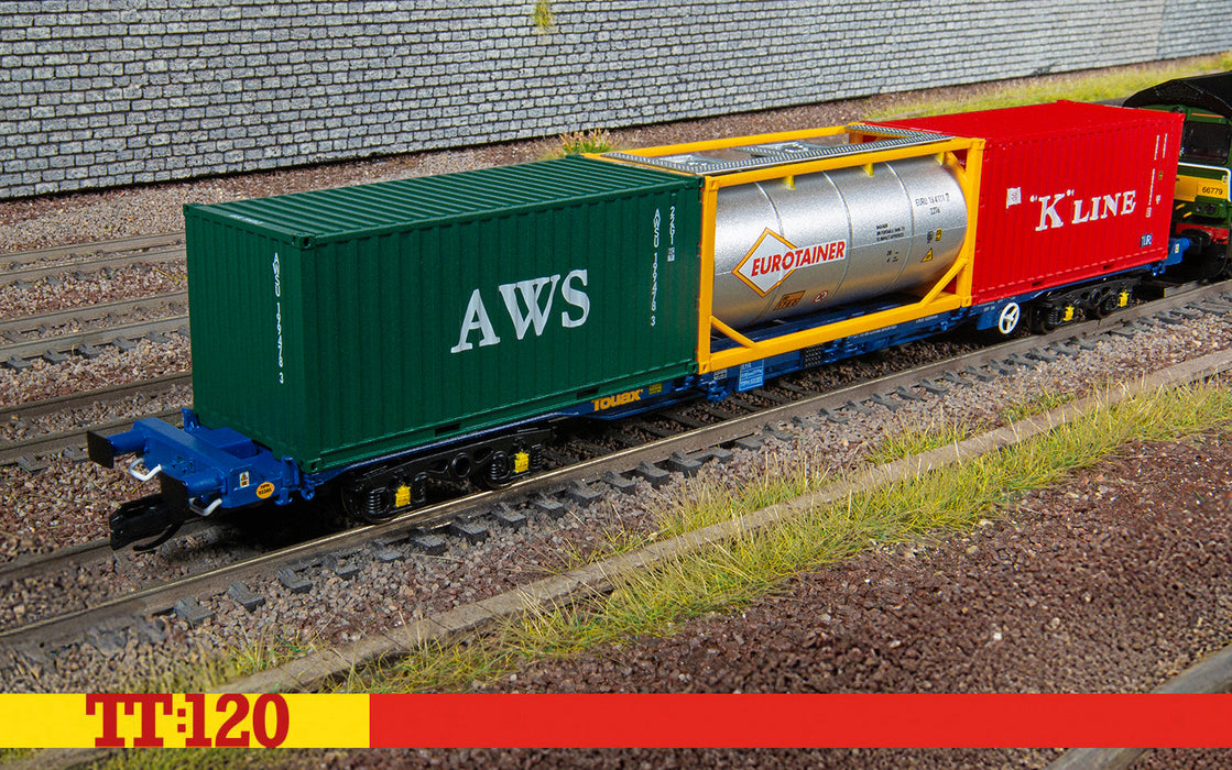 Touax KFA Container Wagon with 3x20 Containers