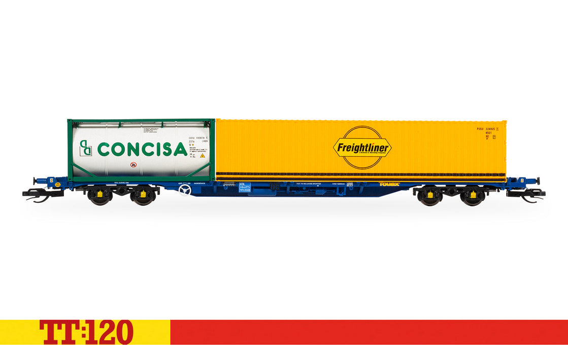 Touax KFA Container Wagon with 1x20 & 1x40 Containers