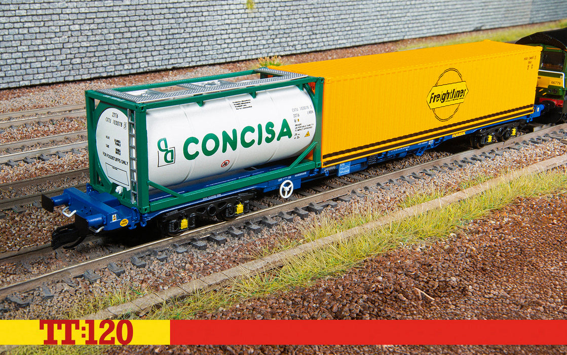Touax KFA Container Wagon with 1x20 & 1x40 Containers