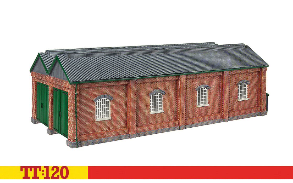 Hornby TT:120 Double Engine Shed - Red Brick Collection